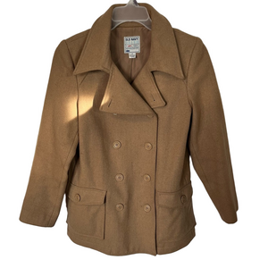 Vintage Old Navy Women's Wool Blend Tan Peacoat Academia Old Money Collegiate M